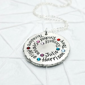 Grandmother's Necklace Mother's Necklace Three Size Choices Holds Up to 15 Names Gift for Grandma Gift for Mom Mother's Day image 4