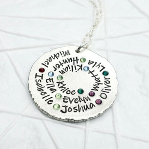 Grandmother's Necklace Mother's Necklace Three Size Choices Holds Up to 15 Names Gift for Grandma Gift for Mom Mother's Day image 3