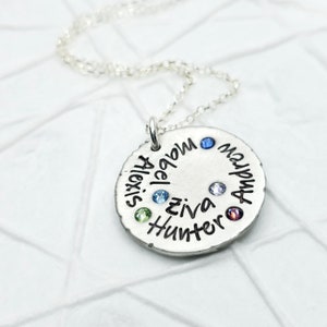 Grandmother's Necklace Mother's Necklace Three Size Choices Holds Up to 15 Names Gift for Grandma Gift for Mom Mother's Day image 5