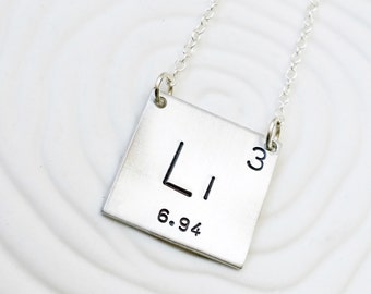 Periodic Table Element Necklace - Hand Stamped Jewelry, Personalized Jewelry - Science Gift - Gift for Her - Geek Gift - Choose Your Element