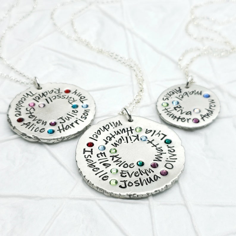 Grandmother's Necklace Mother's Necklace Three Size Choices Holds Up to 15 Names Gift for Grandma Gift for Mom Mother's Day image 2