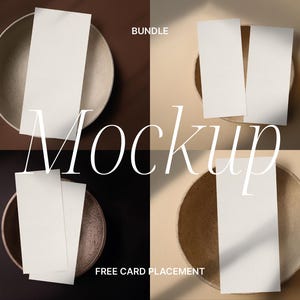 Mockup Card 4x9 dubbelzijdige plaat Mock Up Menu Minimalistische Mockup Menukaart Bruiloft 2 Pagina's Programma Mockup Photoshop Neutraal