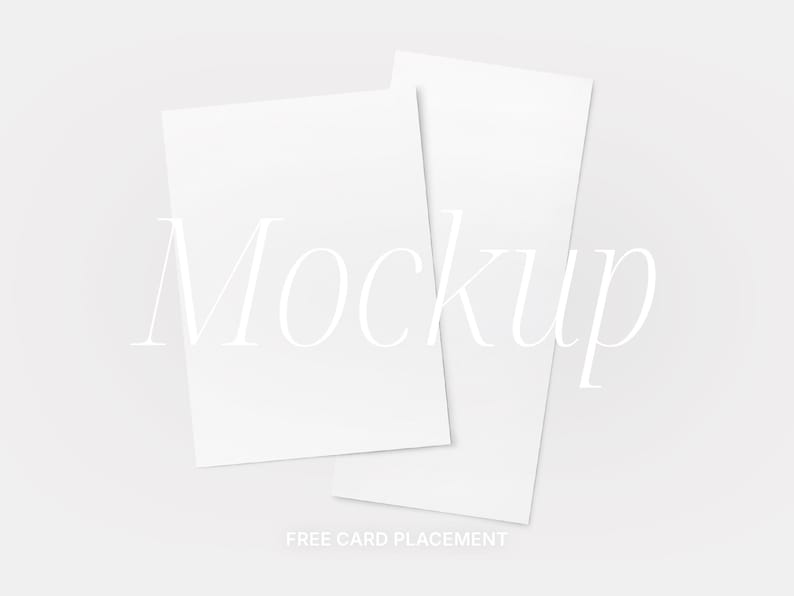 4x9 & 5x7 Card Mockup to display two formats together
