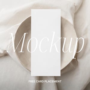 Carta mockup Mock up minimalista Menu di nozze Modello mockup Elenco Programma flatlay moderno Mockup carta digitale 4x9 Baby Shower