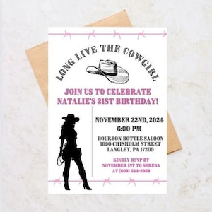 Long Live Cowgirls Party Invitation Template