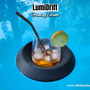 LumiDrift Schwimmender Getränkehalter Pool | Glow in the Dark LED Effekt | Floating Cup Holder Whirlpool | Pool Zubehör Sommer Geschenk