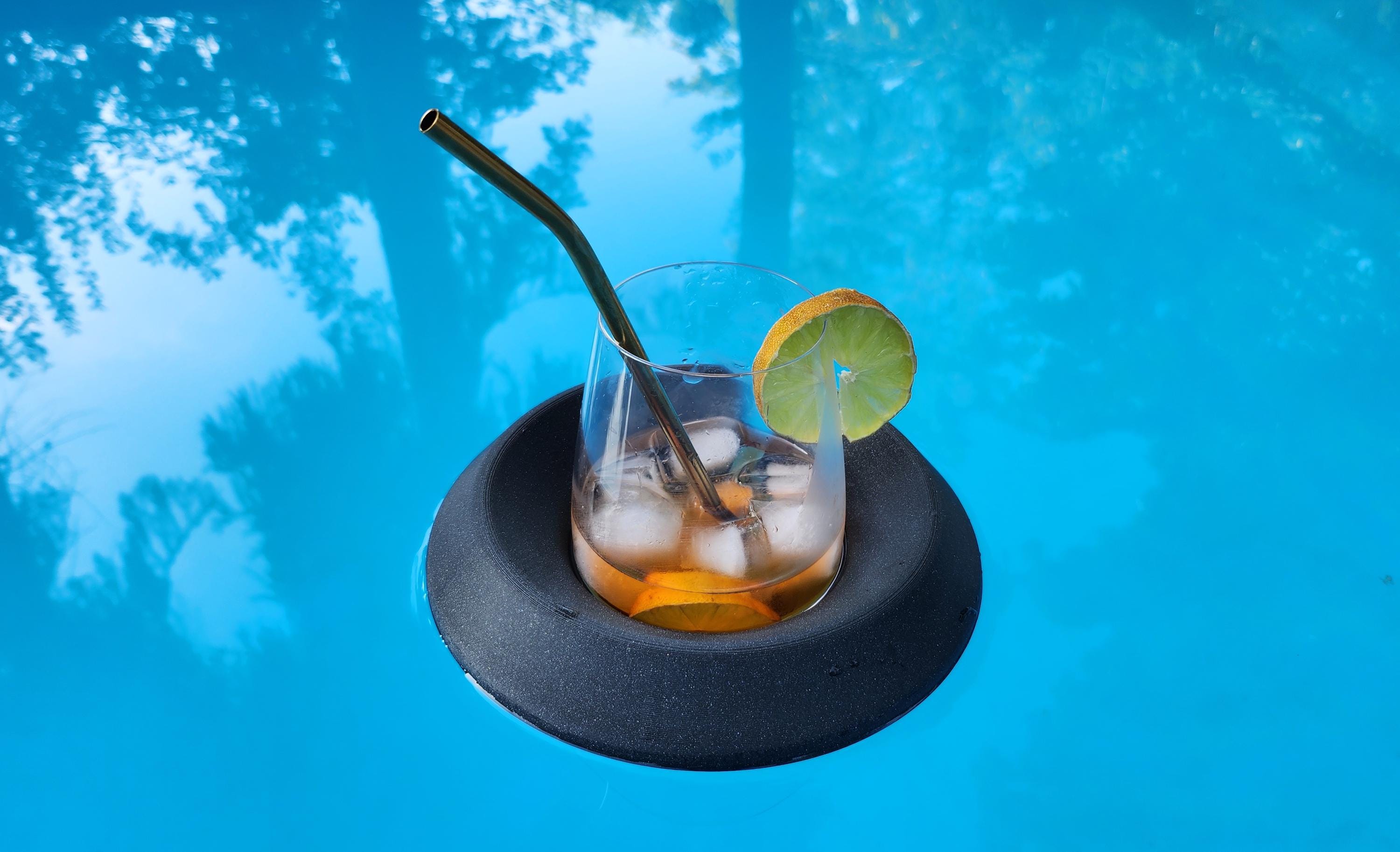 Floating wine glass holder for pool sale