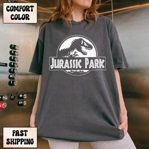 Comfort Colors® Vintage Jurassic Park  Shirt, Retro Jurassic Park Entrance with Tour Shirt, Jurassic Park Dinosaur T-rex Shirt