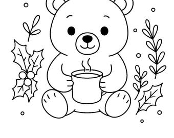 Adorables y acogedores dibujos para colorear de animales de invierno