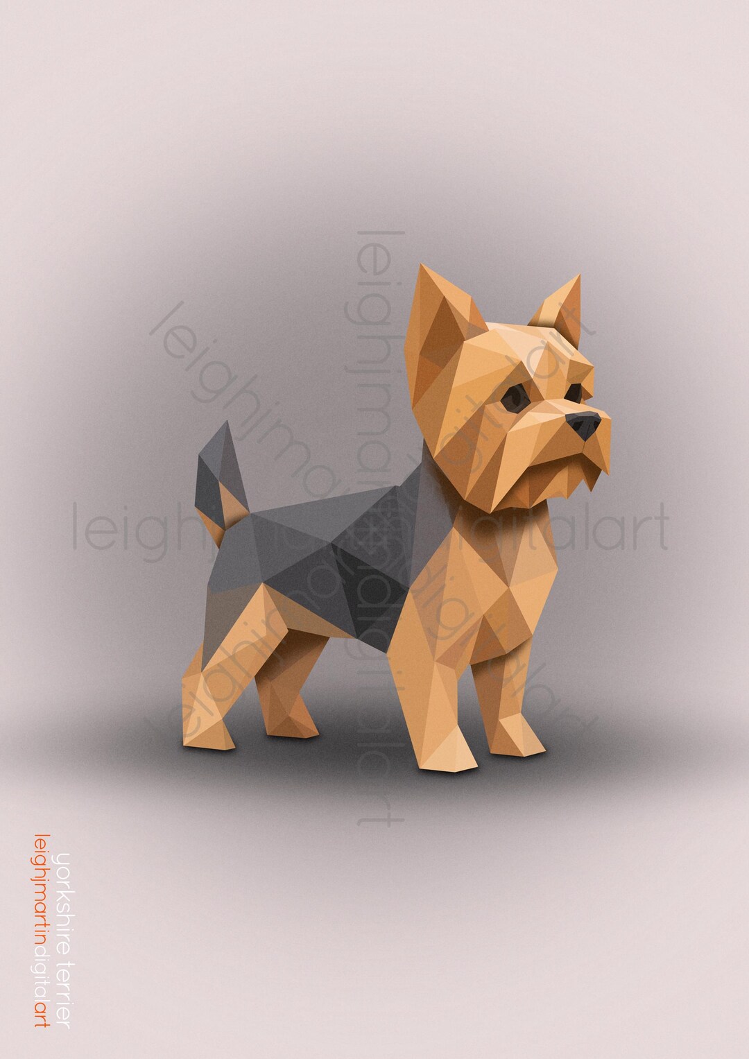 Yorkshire Terrier Digital Download | Geometric Yorkie Wall Art | Modern ...