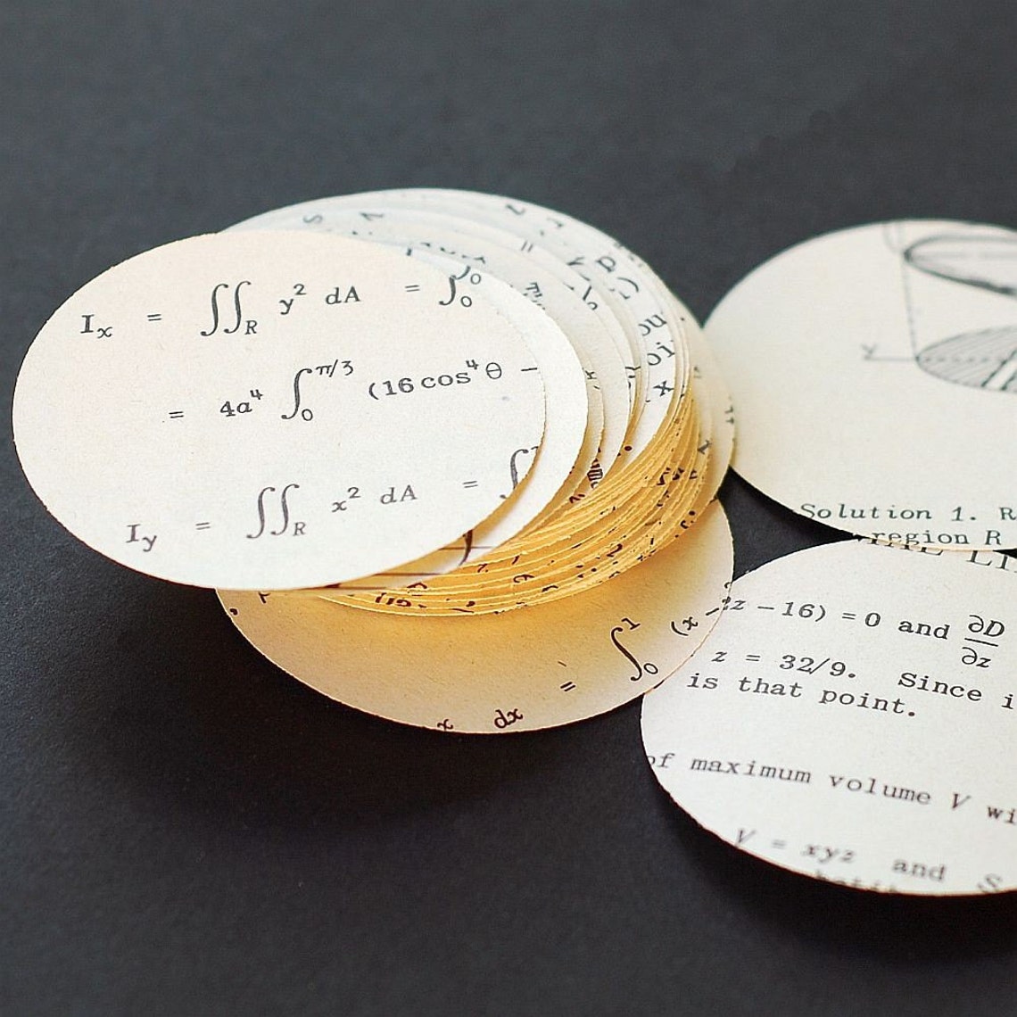 Calculus Math Paper Circles- 100 Math Paper Circles, Math Theme Party ...