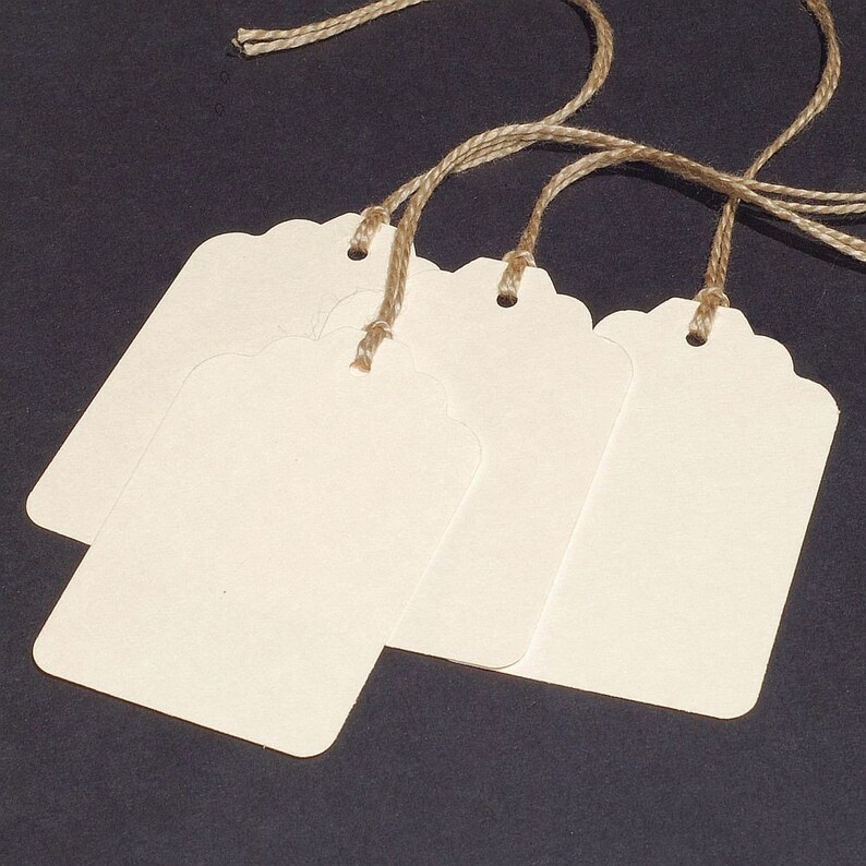 Blank Gift Tags 25 DIY wedding favor tags plain paper tags Etsy