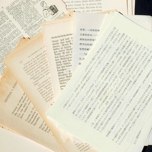Lote de papel antiguo: 30 páginas de libros en idiomas extranjeros y diccionarios ilustrados, suministros antiguos para manualidades de papel, materiales para collage, paquete de scrapbooking