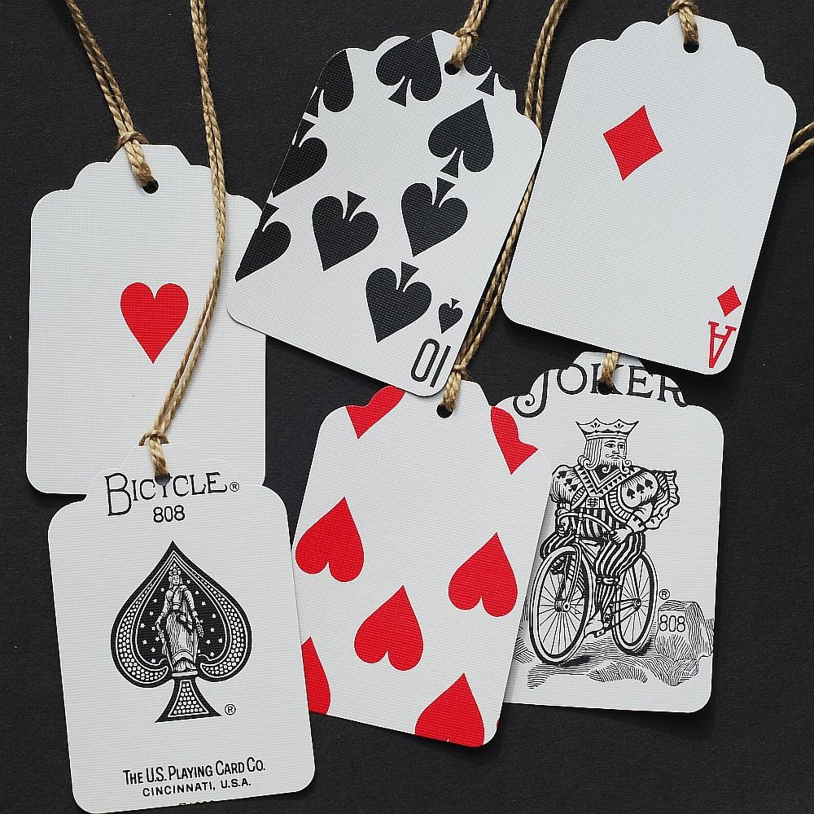 Playing Card Gift Tags Red & Blue Recycled Hang Tags Poker Etsy