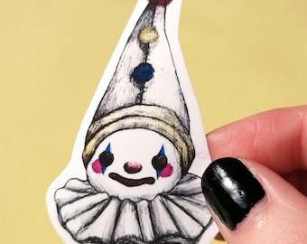 Pastell Clown Vinyl Aufkleber - Lustiges Laptop Accessoire