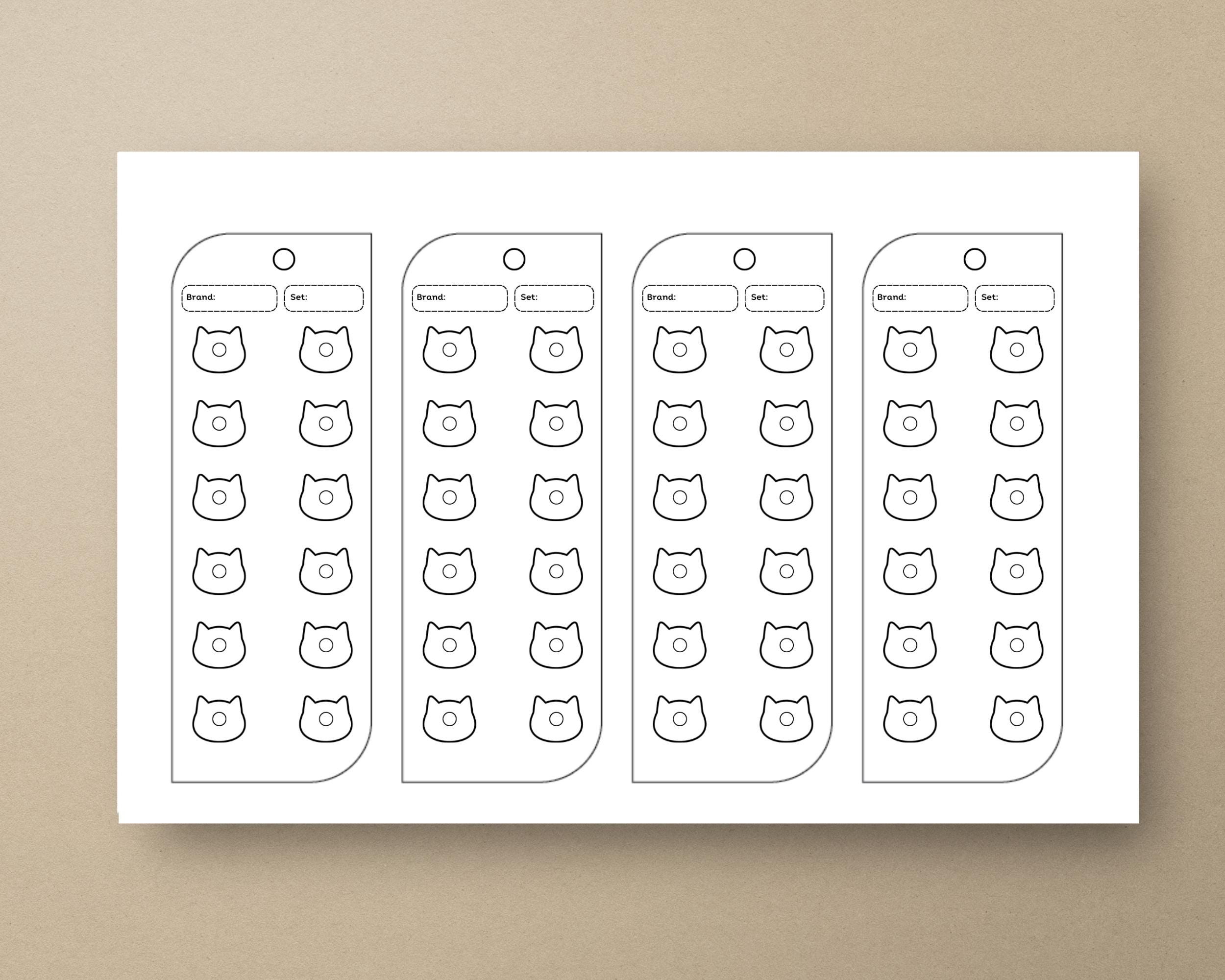Nuancier vierge à imprimer Feuille de peinture et nuancier modèle de