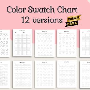 Color Swatch Chart Bundle: Ink, Marker & Pencil Test (Digital Download)