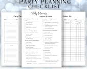 Party Planning Checklist: Fillable PDF, Guest List Tracker (A4 & US Letter)