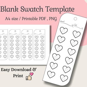 Blanco staal afdrukbaar staalblad verf & kleurstaal sjabloon DIY aquarel acryl markeringen blanco staal sjabloon Instant download pdf