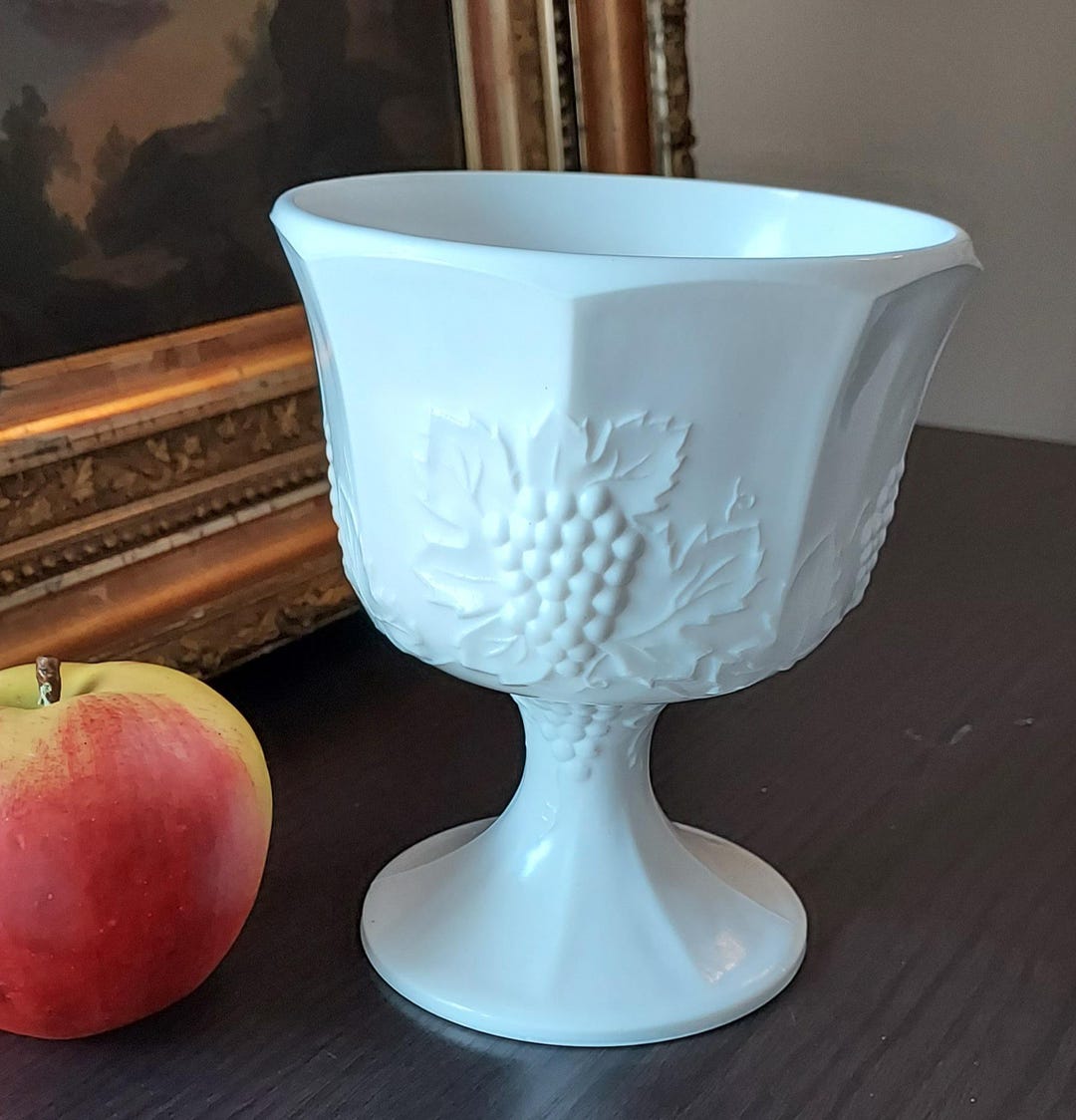 Milk Glass Pedestal Vase