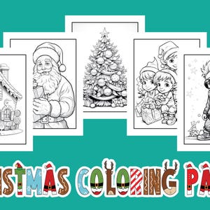Christmas Coloring Pages: Festive Holiday Illustrations (Instant Download)