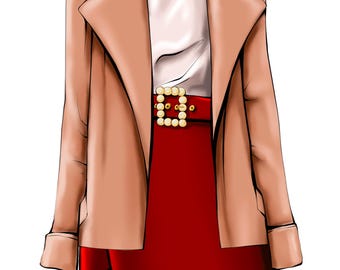 Elegant Fashion Doll Printable: Customizable Paper Doll Clothes (Digital Download)