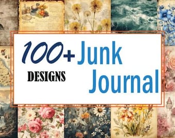 100+ Junk Journal Digital Paper Bundle – Vintage Floral, Ephemera, Botanical, & Antique Pages (Instant Download)
