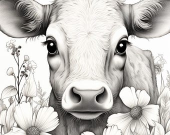 Baby Farm Animal Coloring Pages: Toddler & Preschool Activity (Instant Download)