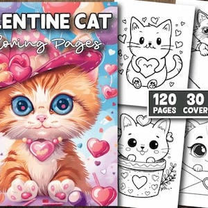 Kitten Coloring Page: Whimsical Cat in Wildflowers (Digital Download)