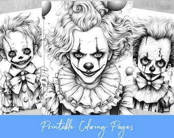 Clown Girl Coloring Page: Whimsical Jester Hat, Fantasy Art (Instant Download)