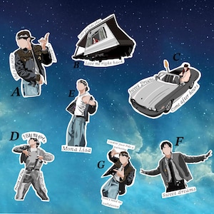 Collezione di adesivi impermeabili senza volto "Mona Lisa" e "Sweet Dreams" dei BTS J-Hope