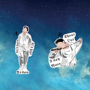 Adesivi senza volto impermeabili della collezione "Arson/More" dei BTS J-Hope