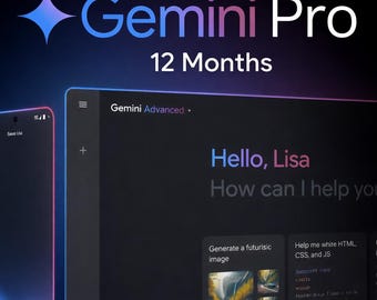Gemini Pro+ Full Access 12 Month - 2TB Google Drive - Nano Banana - Veo3