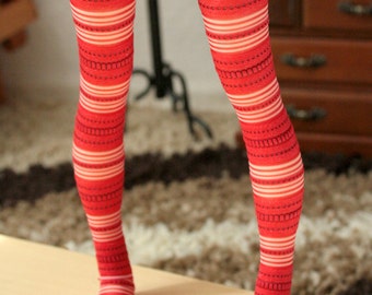 Medias BJd MSD - Rayas Rojas