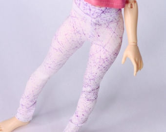 Leggings con estampado de garabatos para muñecas BJD Minifee de 1/4