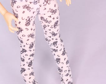 Leggings para muñecas BJD Minifee con estampado de cómic