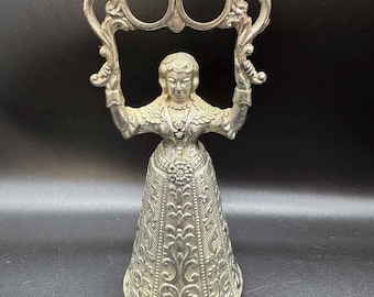 Campana de boda victoriana vintage de plata, fabricada en Japón en la década de 1970.