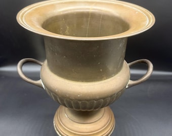 VTG Messing Champagner Eimer / Dekorative Urne Doppelgriffe 10 'hoch