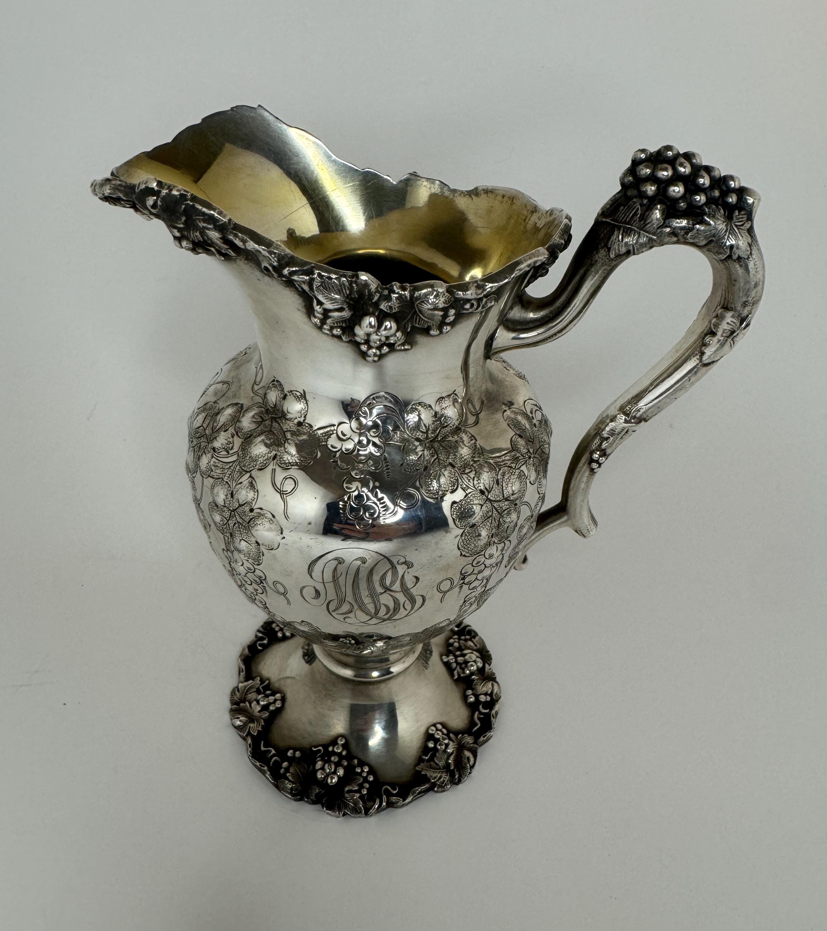 Barbour Silver Co. 5336, Hand Chased Silver-plate Creamer Barbour Silver Co. 5336, Hand Chased Silver-plate Creamer