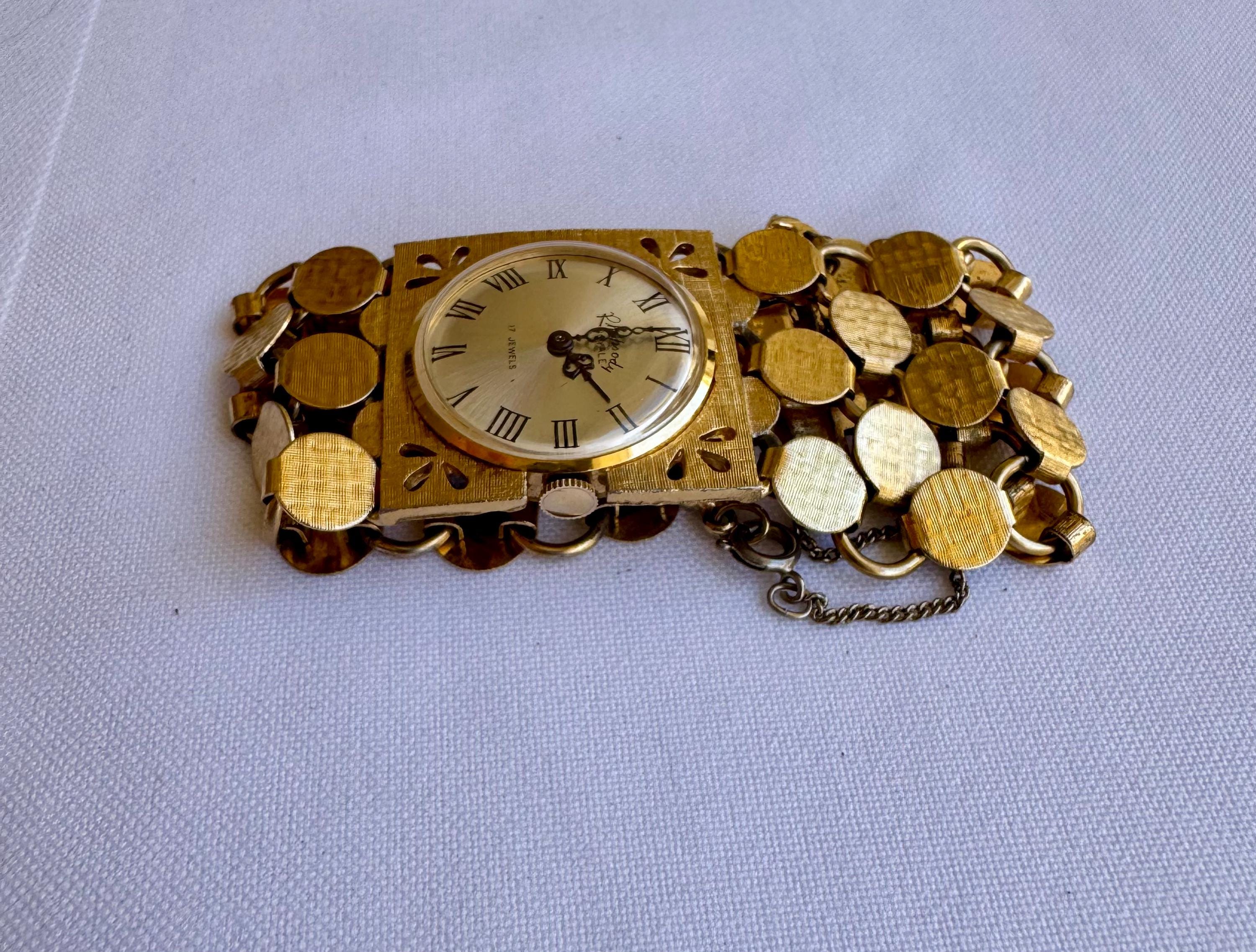 Vintage Rhapsody Royale 17 Jewels Ornate Gold Tone Watch Works Rhapsody Royale Wristwatches for sale | eBay main image 3