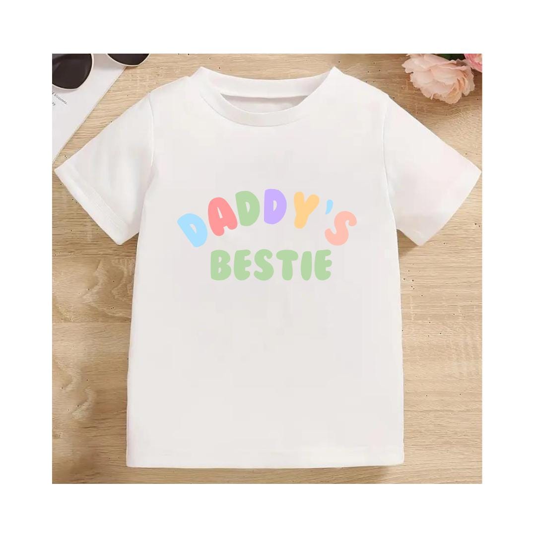 Daddy’s Bestie| Fathers Day Gifts| Childrens Tshirt| Matching Tshirts| Gifts for dads| Gifts for children| Gifts for boys| Gifts for girls|