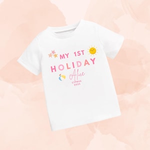 My First Holiday Tshirt | Children’s Tshirt | Holiday Tshirt | First Holiday Personalisation | Personalised Children Tshirt | Kids Tshirt