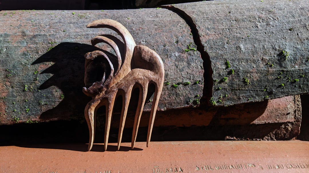 Shamanic Oak Comb – Ritual Wooden Comb for Clearing Negative Thoughts ...