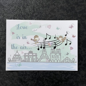Postkarte „Love is in the air“