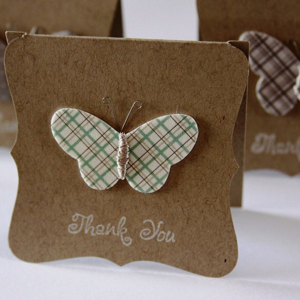 6 Handmade Cards Gift Set, Mini Card Set, Thank You Cards, Butterfly Cards