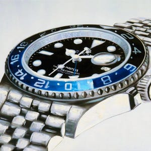Rolex: "GMT master II Batman". Signed and numbered.