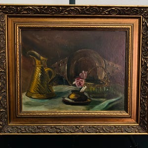 J.H. Sauerampfer: „Krug, Weinschale und Zigarettendose. Handsigniert.