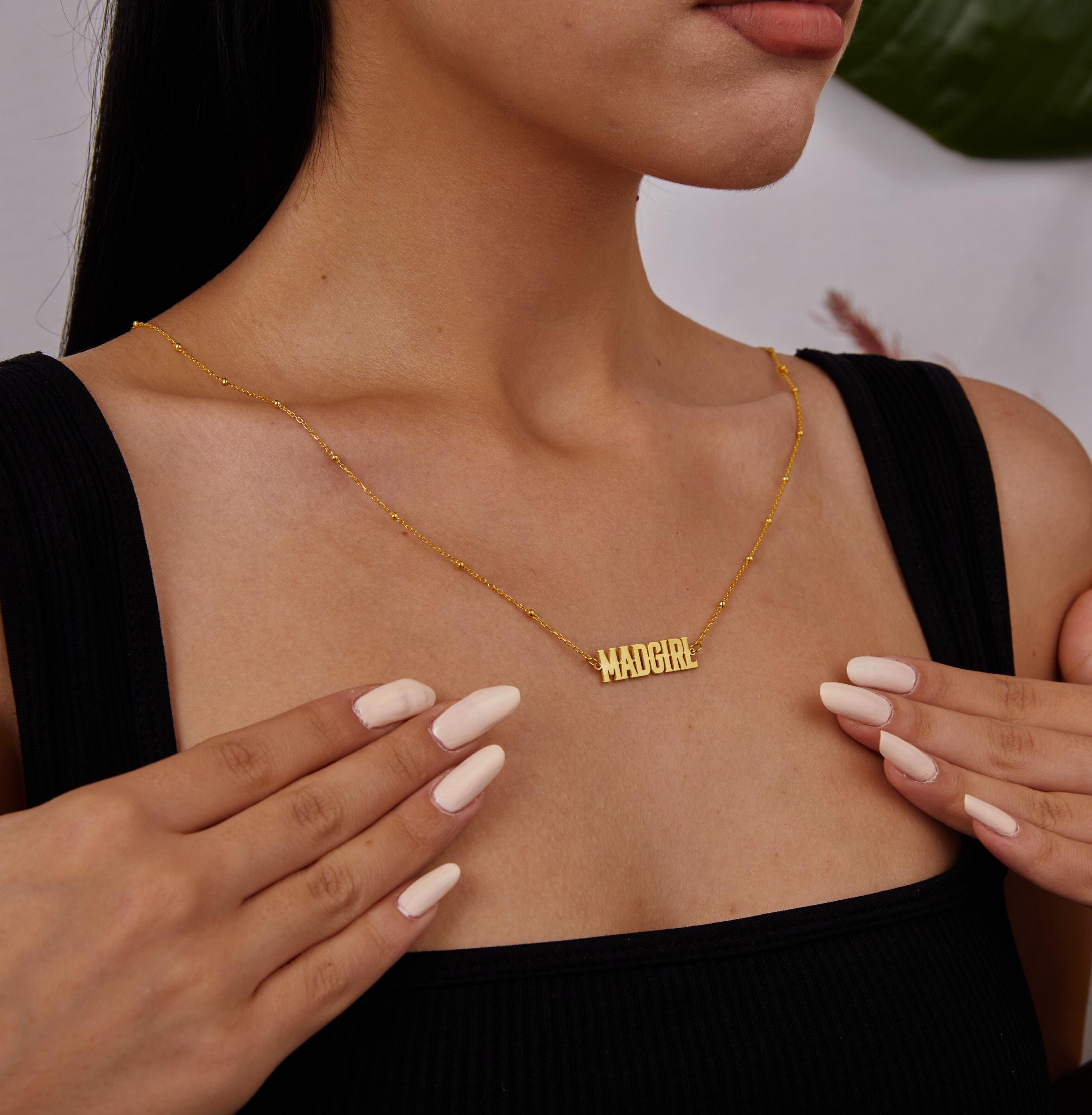 Gold Name Necklace Etsy Canada