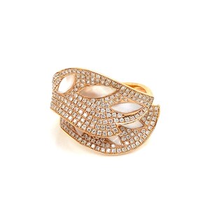 Pave Leaves with Mother of Pearl Inlay Ring