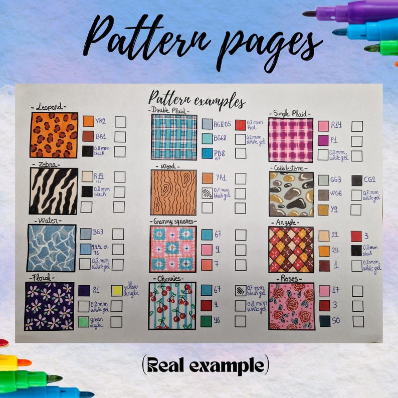 Coloring Pattern Templates: Practice Sheets (PDF Download) - Etsy